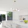 Opviq Luminar - 14146 Lámpara de Araña Dorada con Altura Ajustable